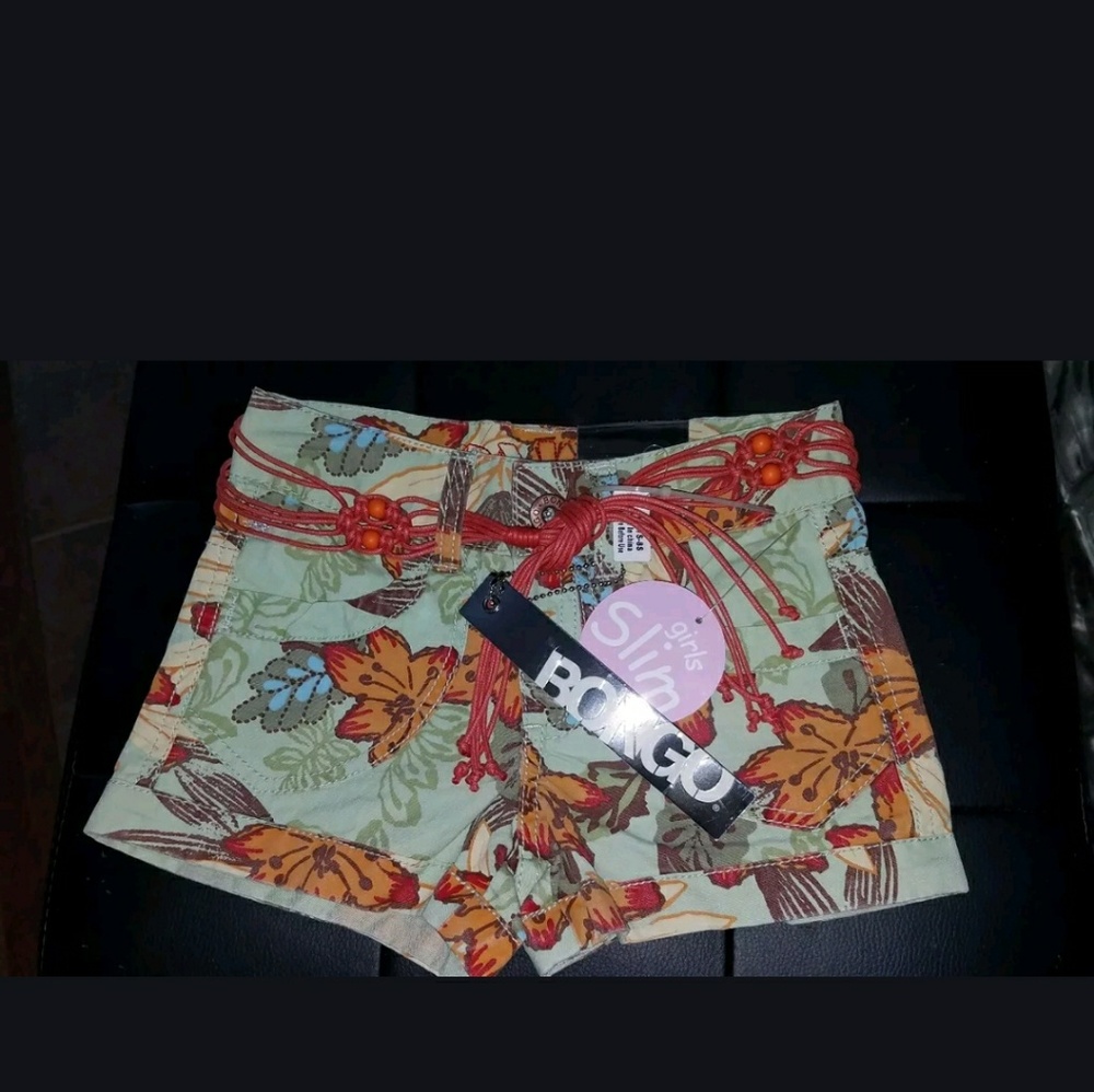 BONGO Girls Kids Shorts Size 7 slim tropical vtg